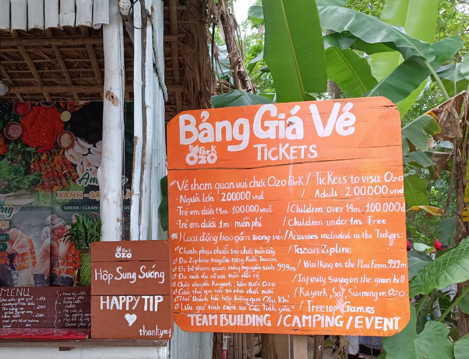 Giá vé Công viên Ozo gói phổ thông